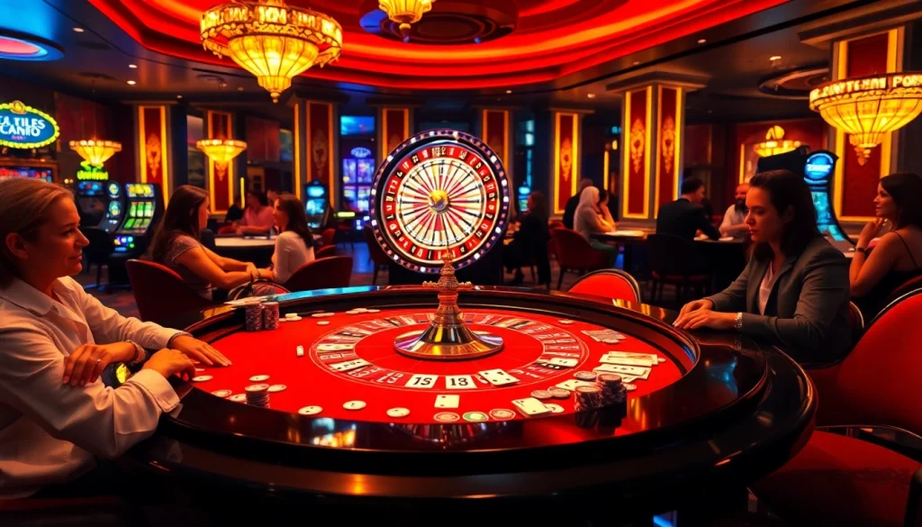 Players engaged in thrilling games at a premium site casino en ligne.